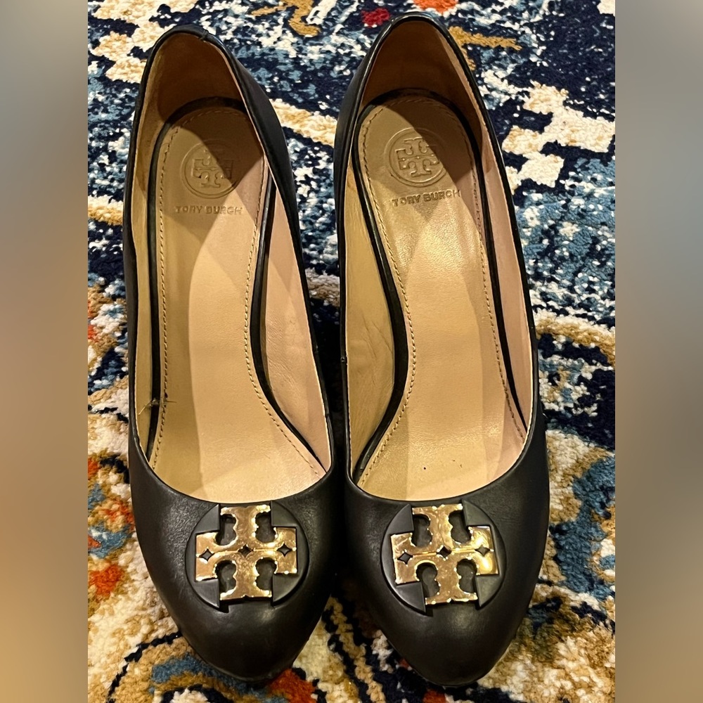 Black Tory Burch Wedges